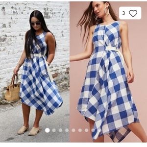Maeve for Anthropologie Plaid Midi Dress
